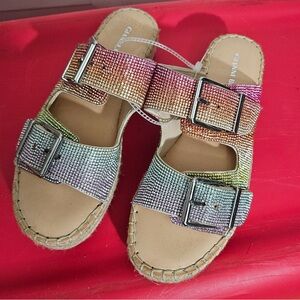 Brand New Gianni Bini Multicolor Shimmer Slip ons